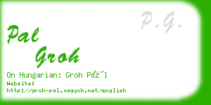 pal groh business card